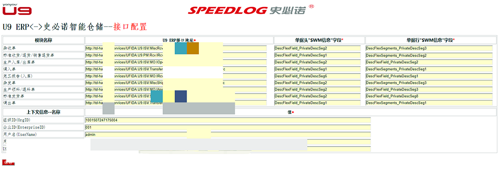 用友U9 ERP-史必諾SWM系統(tǒng)對接